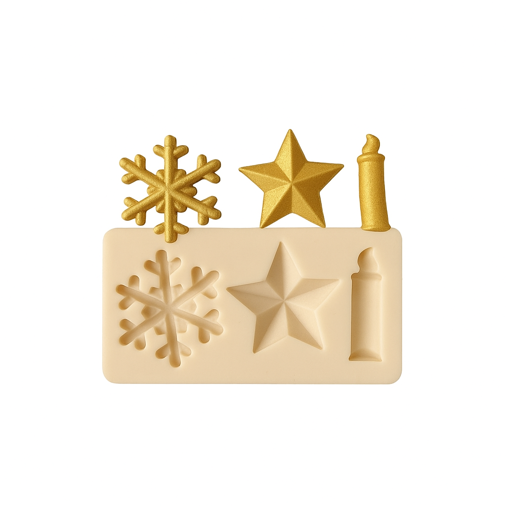 Snowflake, Star &amp; Candle - Silicone Mold