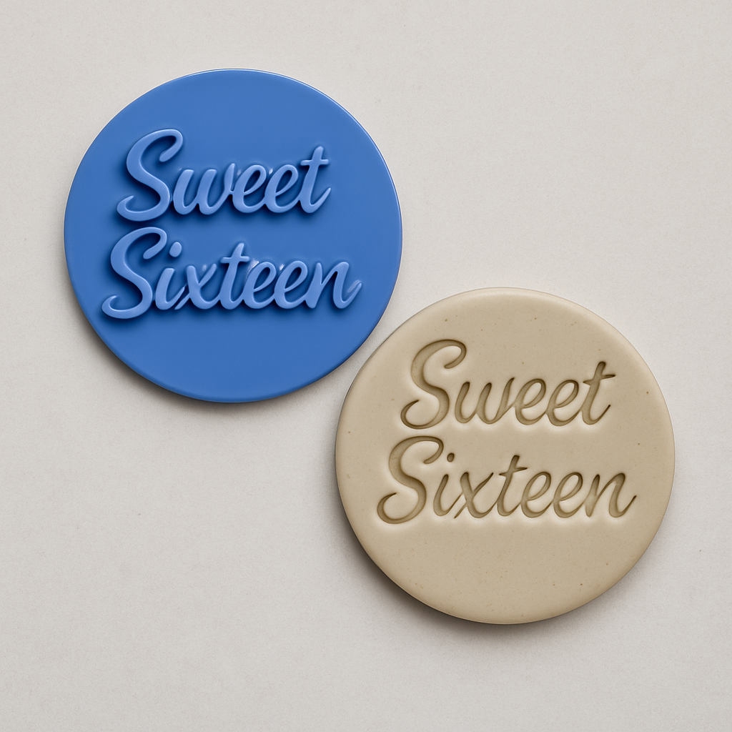 Sweet Sixteen - Fondant Embosser Stamp