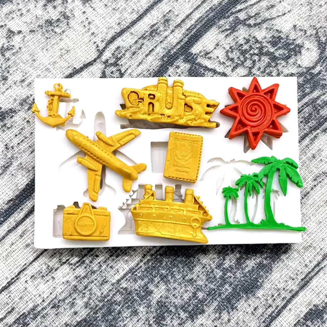 Travel Vacations Theme - Silicone Mold