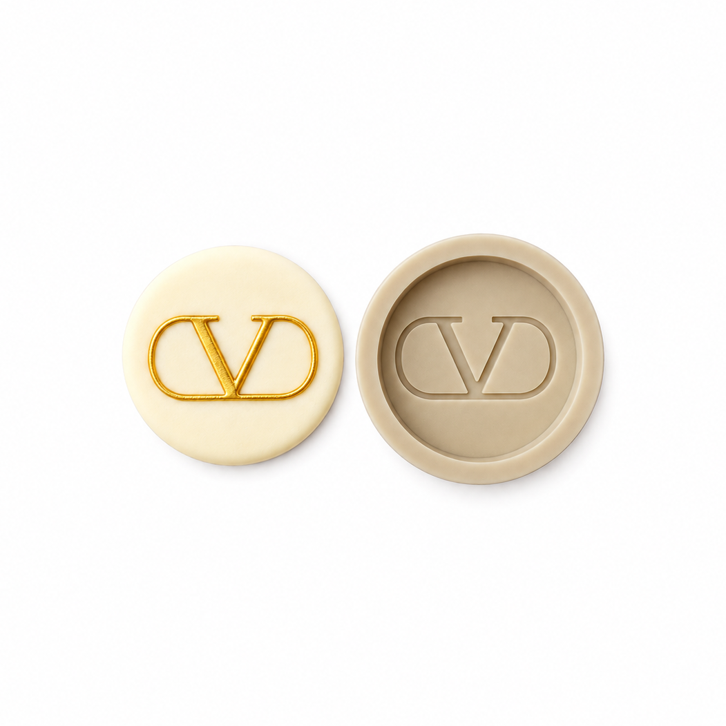 Valentino Round Meda Silicone Mold
