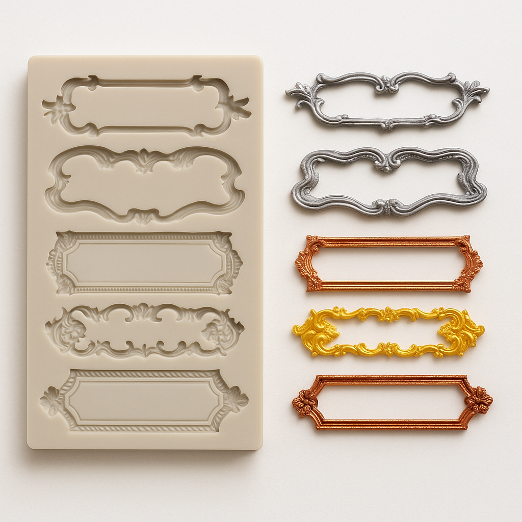 Vintage Baroque Mirror Frame - Silicone Mold