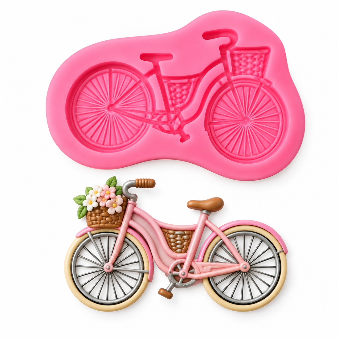 Vintage Bicycle Fondant Chocolate Resin Silicone Mold