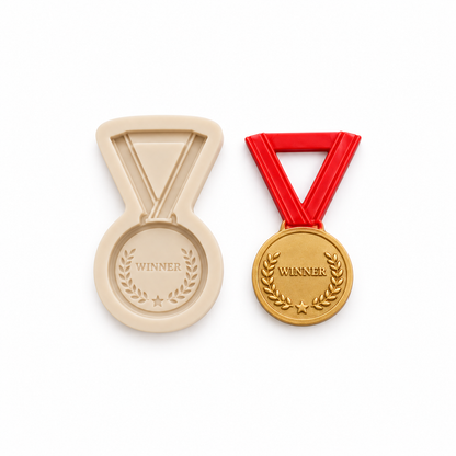 Winner Medal Chocolate Fondant Resin Wax Soap Silicone Mold