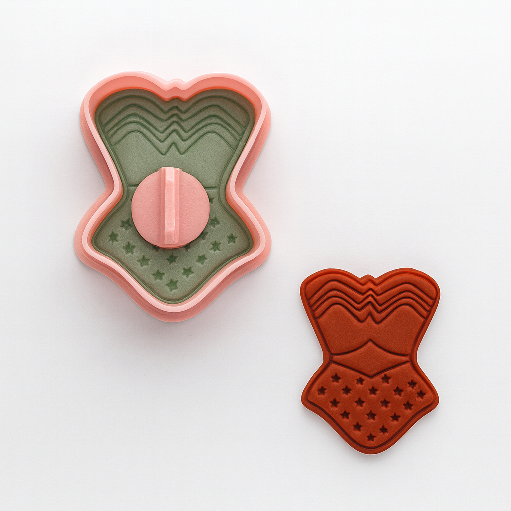 Wonder Woman Suit - Cookie Cutter Stamp 2-Pc. Set