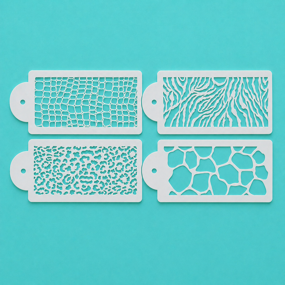Zebra Giraffe Crocodile Leopard Animal Skin Stencil