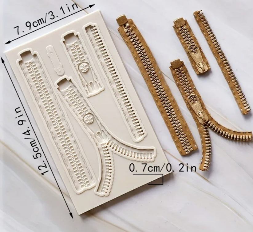 Zippers Silicone Mold