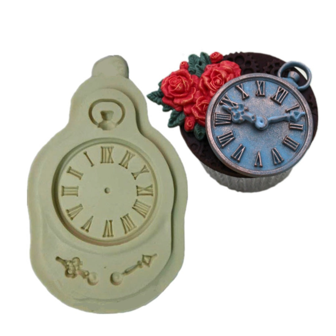 Vintage Pocket Watch Clock - Silicone Mold