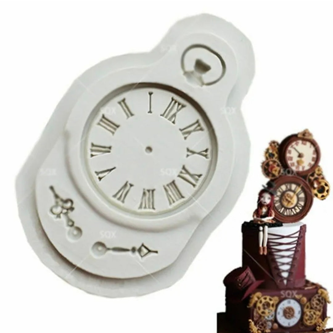 Vintage Pocket Watch Clock - Silicone Mold
