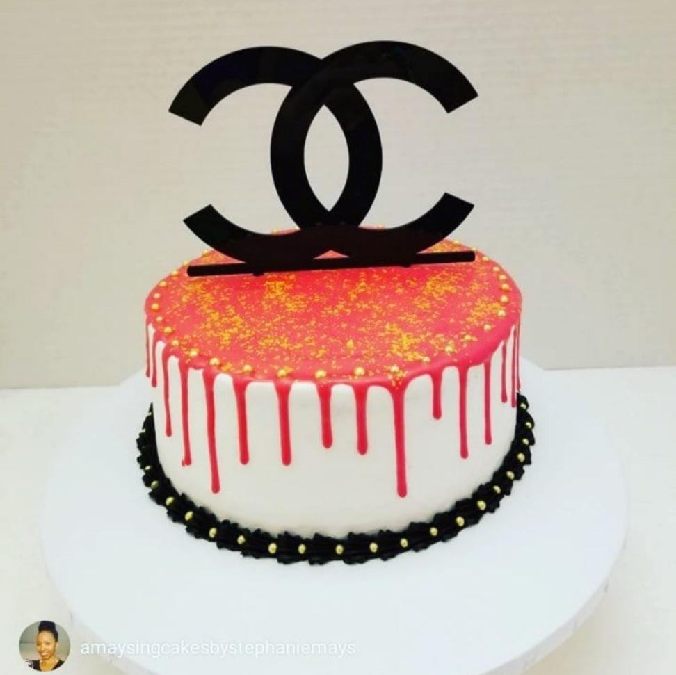 Fashion Cake Topper - Black –