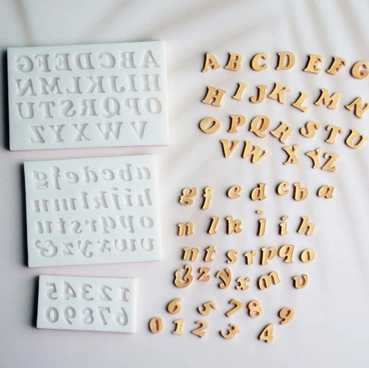 Lowercase Letters Silicone Mold Fancy Lines - Annettes Cake Supplies
