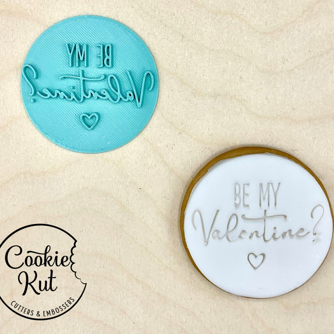 Be My Valentine Cookie Embosser Stamp