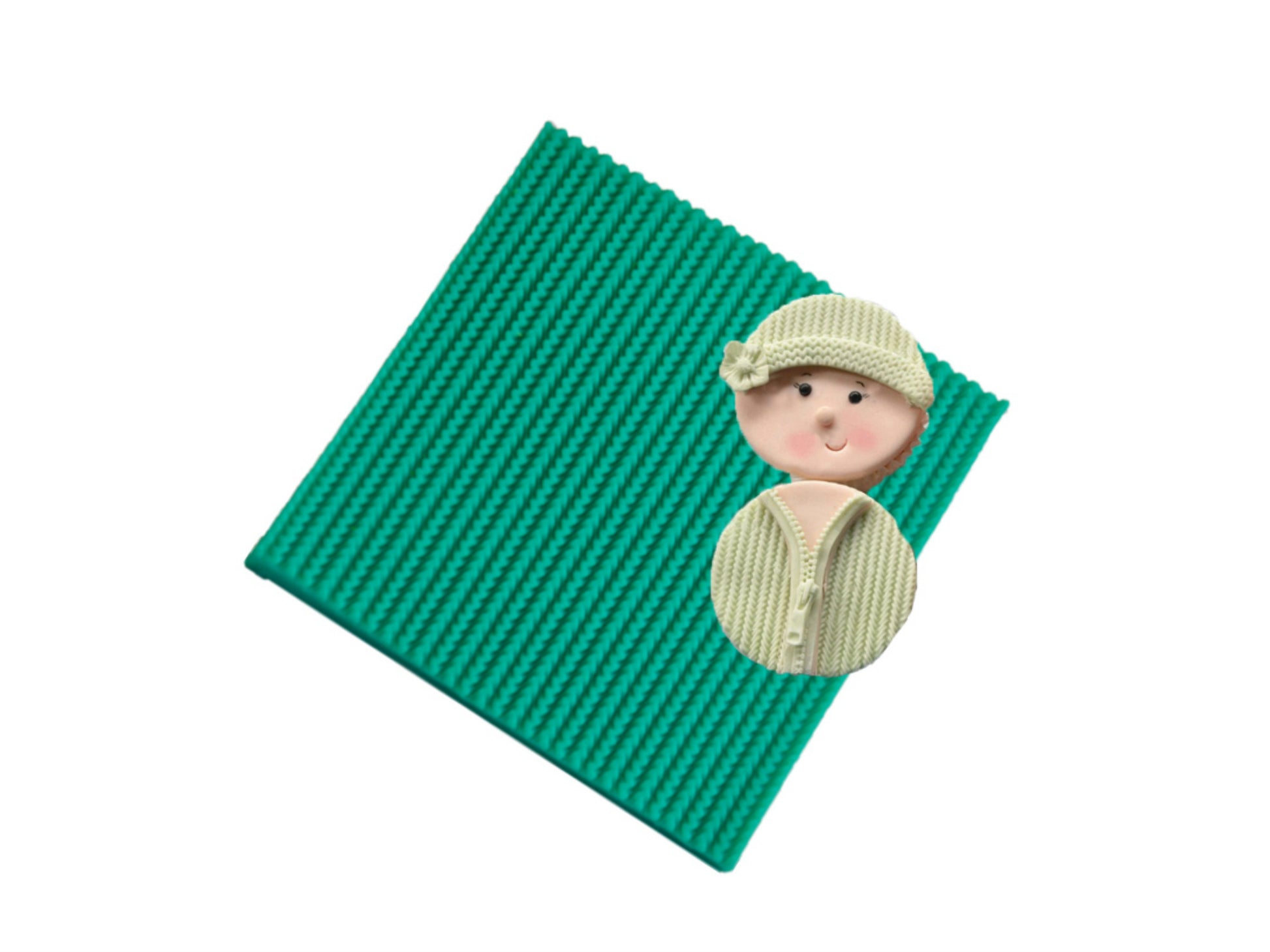 Cable Knit Pattern Embosser Silicone Mat