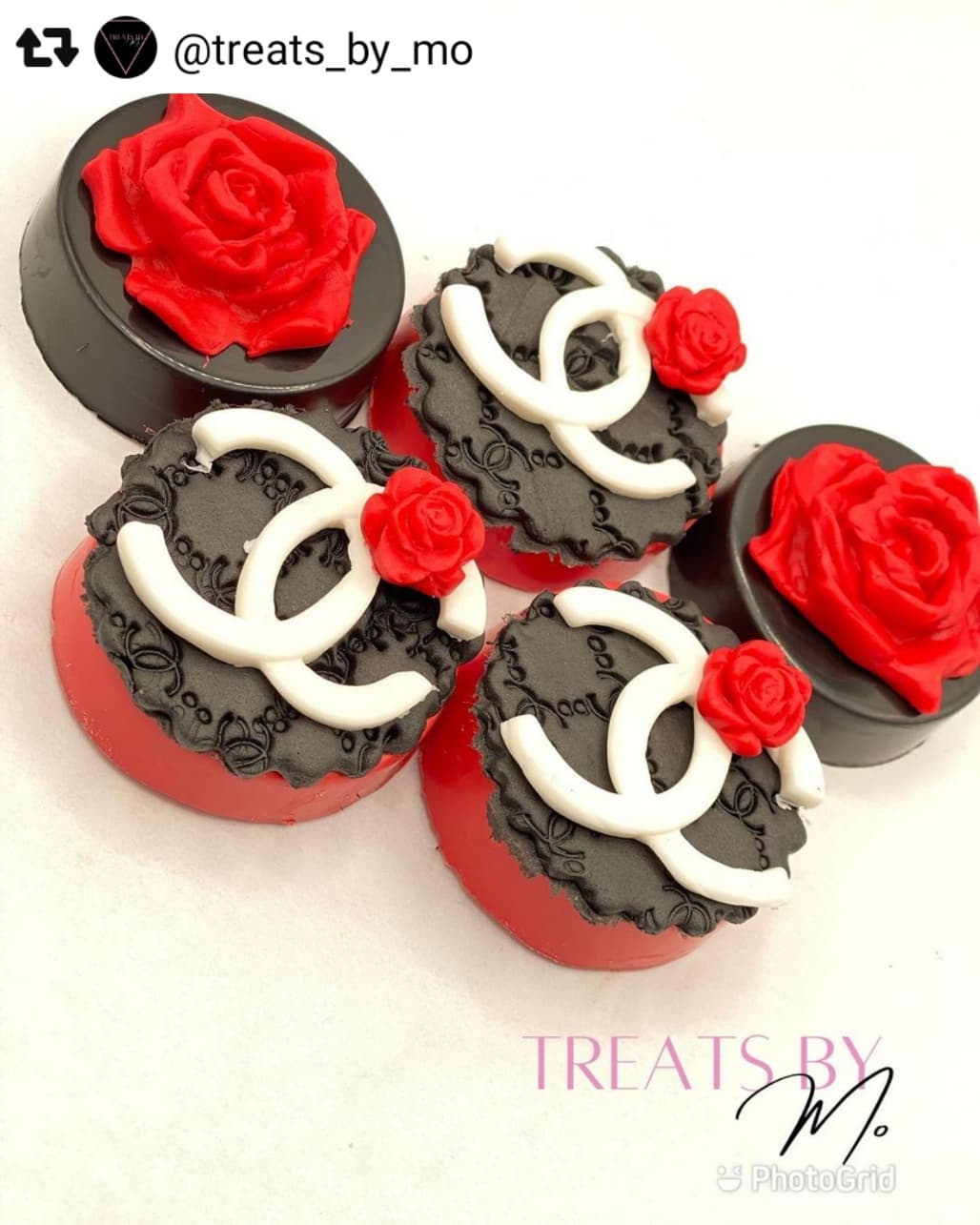 Designer Inspired Black Red Cupcakes