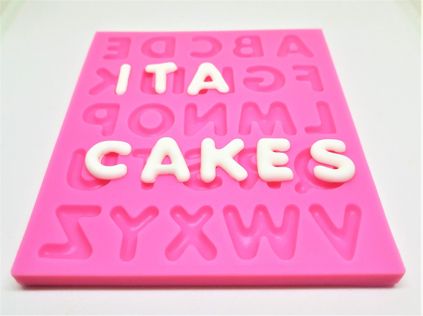 Domed Uppercase Alphabet - Silicone Mold –