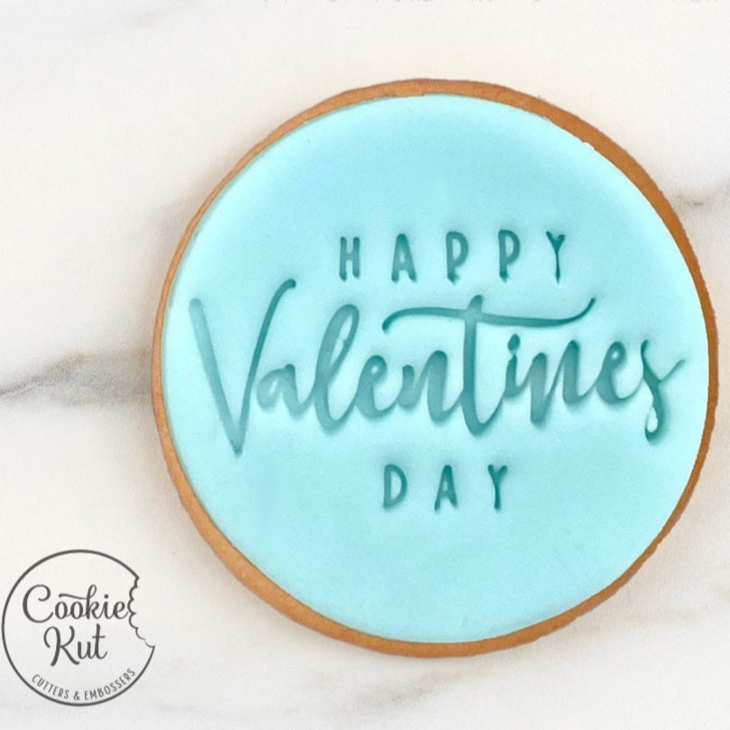 Happy Valentine's Day Cookie Embosser Stamp