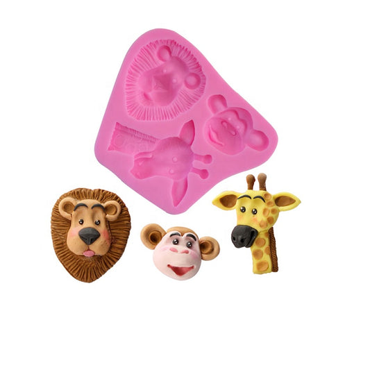 Lion, Giraffe and Monkey - Silicone Mold