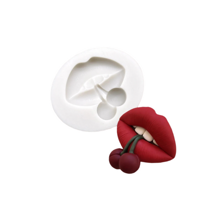 Lips With Cherry Silicone Mold
