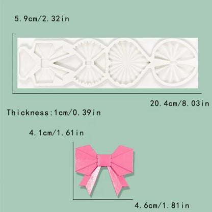 Origami Gem Bow - Silicone Mold 